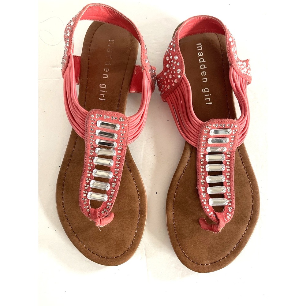 Y2K Boho-Glam Madden Girl‎ Coral Gladiator Glam Resortwear Sandal 7 Cruise Chic